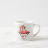 Prettig Kerstmis Rode Auto – Persoonlijke Kerst Espresso Kop (Rechts)
