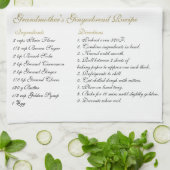 Prettig Kerstmis Rode Recept Theedoek (Gevouwen)