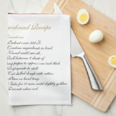 Prettig Kerstmis Rode Recept Theedoek (Quarter Fold)