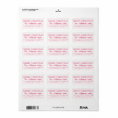 Prettig Kerstmis Rode Retouradres Etiket (Full Sheet)