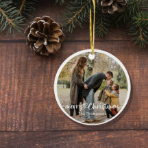 Prettig Kerstmis Ronde Foto | Gepersonaliseerde Fa