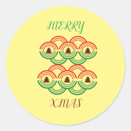 Prettig Kerstmis Ronde Sticker