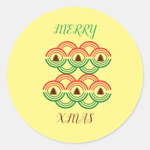 Prettig Kerstmis Ronde Sticker