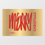 Prettig Kerstmis Rood Ellegant Modern Kunstzinnig Raamsticker (Vel)