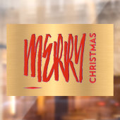 Prettig Kerstmis Rood Ellegant Modern Kunstzinnig Raamsticker (Vel 2)