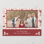 Prettig Kerstmis - Rood en Goud Feestdagenkaart (Achterkant)