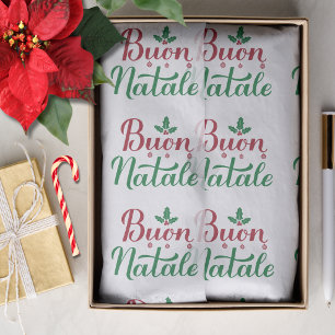 Prettig Kerstmis Rood en Groen Kerst Tissuepapier