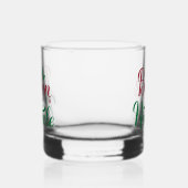 Prettig Kerstmis Rood en Groen Kerstfeest Whisky Glas (Rechts)