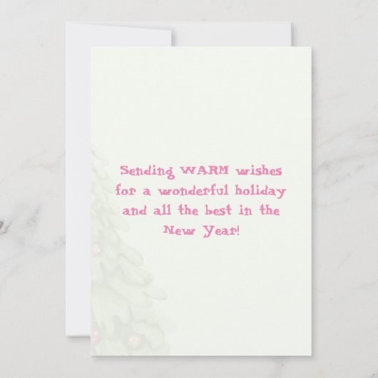 Prettig Kerstmis Roze Flamingo Pastelkleurige Kers Feestdagenkaart (Achterkant)