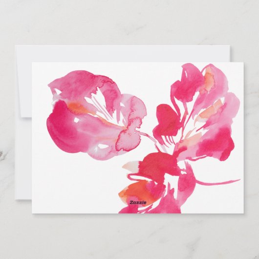 Prettig Kerstmis Roze Krachtige Botanische Feestdagenkaart (Achterkant)