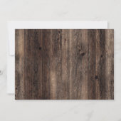 Prettig Kerstmis Rustic Hout 2 Foto Kaart (Achterkant)