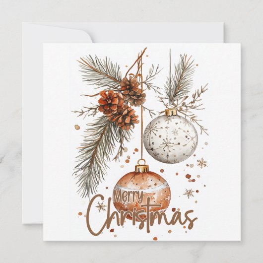 Prettig Kerstmis Rustieke Groet (Achterkant)