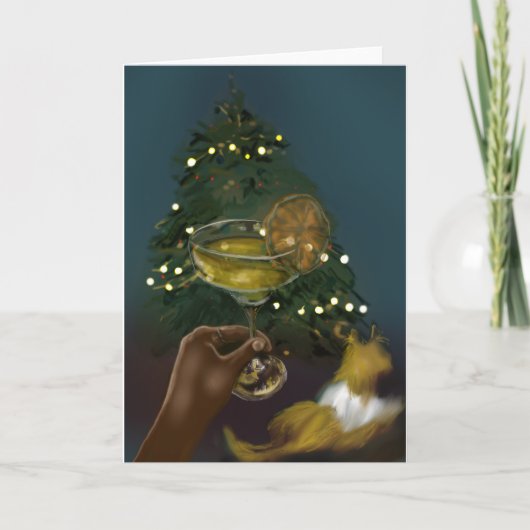 Prettig Kerstmis Sheltie Kaart (Voorkant)