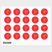 Prettig Kerstmis Sneeuw Ronde Sticker (Vel)