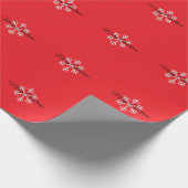 Prettig Kerstmis Sneeuw Rood Minimalistisch Profes Cadeaupapier (Hoek)