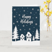 Prettig Kerstmis Sneeuwlandschap Kaart (Gele Bloem)