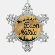 Prettig Kerstmis Sneeuwvlok Omlijst Ornament