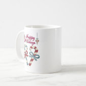 Prettig Kerstmis Suikerstokhart Koffiemok (Voorkant links)