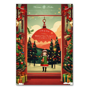 Prettig Kerstmis Tafelkaart Kaart