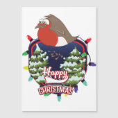 Prettig kerstmis tekenfilm Robin-logo (Voorkant)