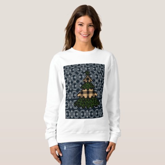 Prettig Kerstmis Trendy Dames Trui (Voorkant volledig)