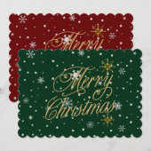 Prettig Kerstmis Trendy Vakantie Feestdagenkaart (Voorkant / Achterkant)