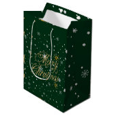Prettig Kerstmis Trendy Vakantie Medium Cadeauzakje (Voorkant Gekanteld)