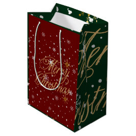 Prettig Kerstmis Trendy Vakantie Medium Cadeauzakje