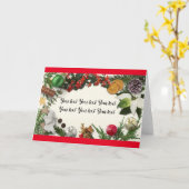 Prettig Kerstmis Uw tekst Wenskaart Kaart (Gele Bloem)