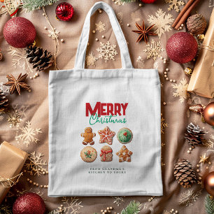 Prettig Kerstmis Vakantie Bakfeestelijke Koekjes Tote Bag