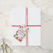 Prettig Kerstmis Vakantie Kerstman Cadeau Familie  Cadeaulabel (Met Touw)