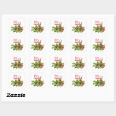 Prettig Kerstmis Vakantie Vierkante Sticker (Vel)