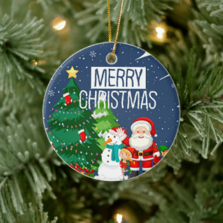 Prettig Kerstmis Vakantiedesign Keramisch Ornament