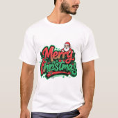 Prettig Kerstmis Vakantieontwerp T-shirt (Voorkant)