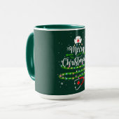 Prettig Kerstmis Verpleegster – Kerstboom Ontwerp Mok (Voorkant links)