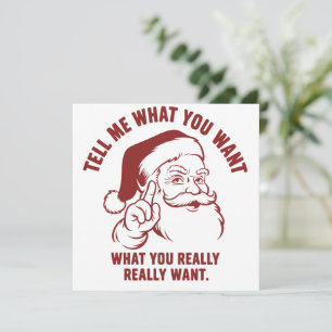Prettig Kerstmis Vertel Me Wat Je Wil Santa Claus Feestdagenkaart
