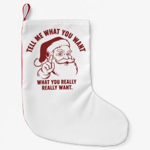 Prettig Kerstmis Vertel Me Wat Je Wil Santa Claus Kleine Kerstsok