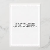 Prettig Kerstmis Verticale Foto Folie Feestdagenkaart (Achterkant)