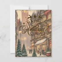 Prettig Kerstmis Vintage Kaart