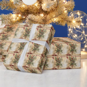 Prettig Kerstmis Vintage Rustieke Papier Hulsttak