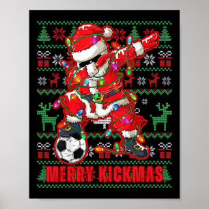 Prettig Kerstmis Voetbal Byll Lelijke Jeugd Swe Poster