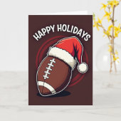 Prettig Kerstmis Voetbalkaart Kaart (Gele Bloem)