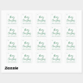 Prettig Kerstmis Voor Van Script Modern Minimalist Vierkante Sticker (Vel)