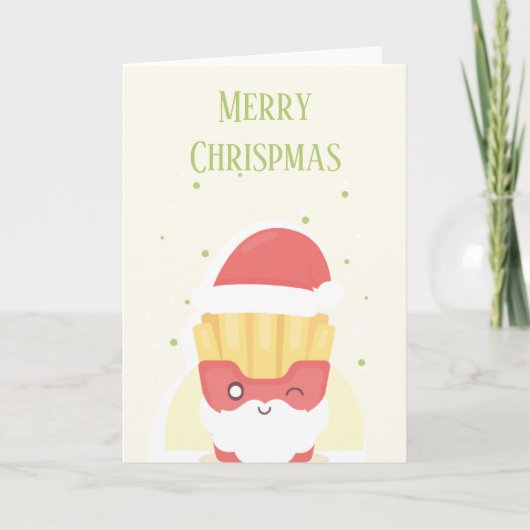Prettig Kerstmis Vouwbare Kerstkaart Kaart (Voorkant)