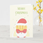 Prettig Kerstmis Vouwbare Kerstkaart Kaart (Gele Bloem)