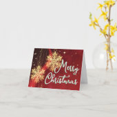 Prettig Kerstmis Vouwkaart Kaart (Gele Bloem)