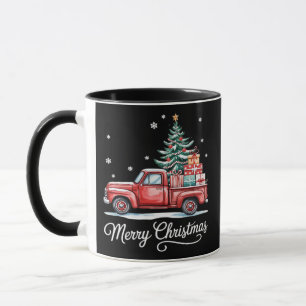 Prettig Kerstmis Vrachtwagen Grappige Boom Essenti Mok