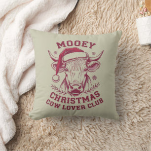Prettig Kerstmis Western Cow Lover Club Kerstseizo Kussen