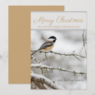 Prettig Kerstmis Wintervogel op Maat  Feestdagenkaart