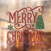 Prettig Kerstmis zakelijke begroeting Raamsticker (Vel 2)